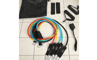 11 Pieces Resistance Band Set Multi-Functional Workout Pull Rope Set Portable Exercise Tube Kit for Travel, Office