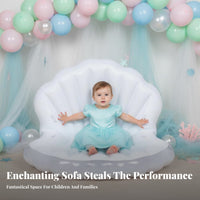 Inflatable Seashell Seat Princess Theme Party Decoration Multi-Purpose for Girls