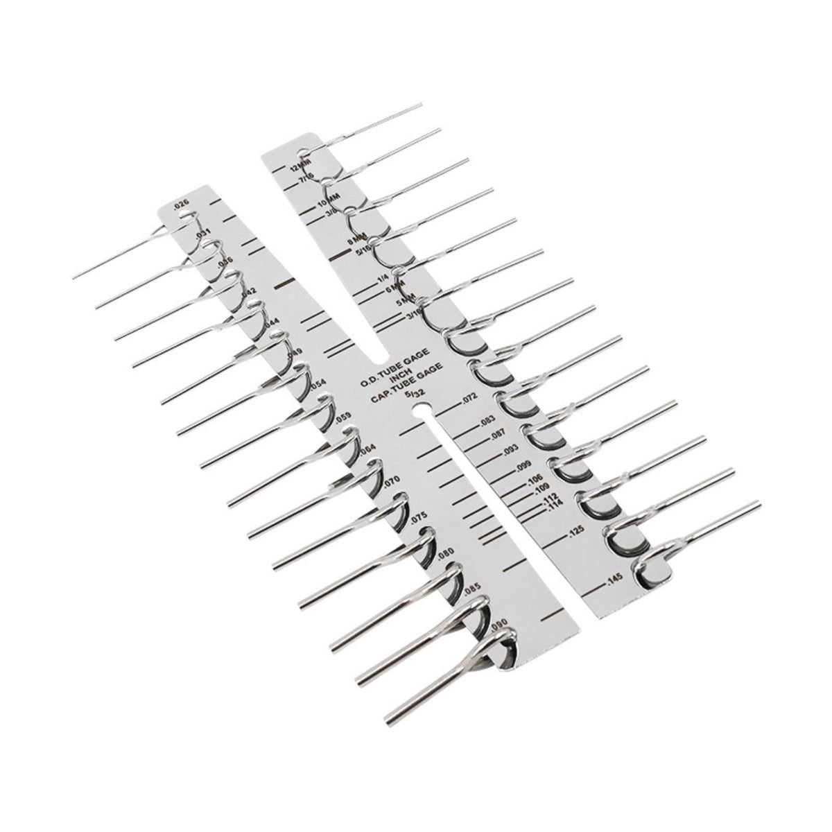 Capillary Diameter Measuring Tool Precision Measurement Capillary Tube Gauge Double Sided Scale Inner Outer Diameter Gauge