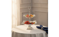Pedestal Serving Bowl Vintage-Vintage-Look Dessert Stand Polished Tableware for Tea Service
