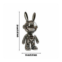 Astronaut Hare Statue Light Luxury Astronaut Hare Figurine Original Design Resin Bunny Sculpture for Living Room, Desktop