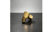 Brass Flare Elbow Right-Angle 90-Degree Flare Elbow Pipe Connector Threaded Corrosion-Resistant for Refrigeration, Tight Areas