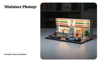 1:64 Scale Building Model With Lights Sand Table Architectural Model Detailed Miniature Cityscape Photography Prop for Collectors, Collection Showcase