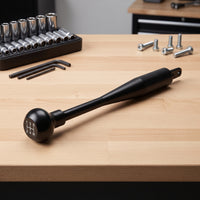 Gear Selector Lever Assembly Manual Gear Selector Lever with Knob Car Part Tapered Aluminum for Drivers