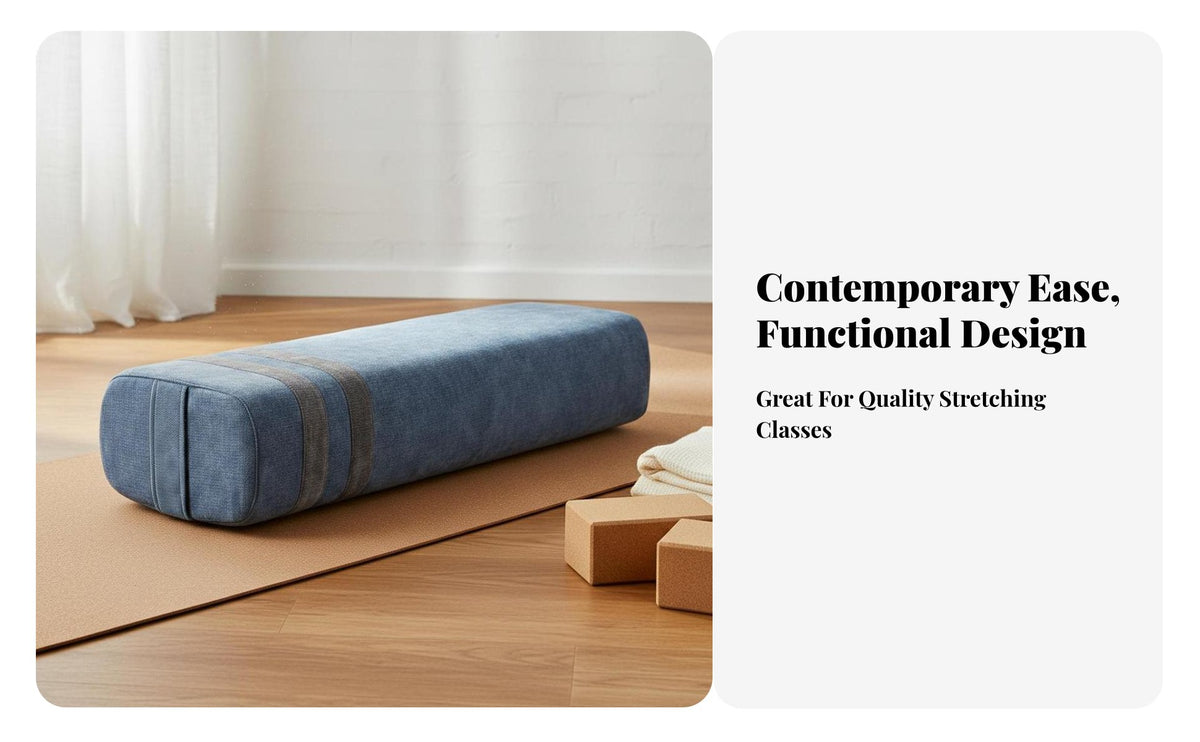 Stretching Bolster Promotes Deep Relaxation Structured Alignment Practice Bolster Removable Zippered Cover Fitness Equipment for Yogis, Men