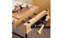 Double Guide Rods Workbench Front Vise Cast Iron Construction Woodworker's Bench Vise Heavy Duty Clamping Device for Carpenters, Woodworkers, Garage