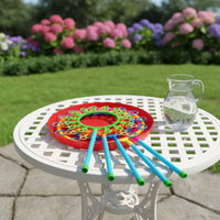 Bubble Rod Set Outdoor Bubble Set with Tray Colorful Toy for Backyard, Garden