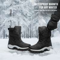 Unisex High-Top Insulated Winter Hiking Boots for Snow and Cold Weather