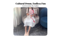 Handled Fan Drum Develops Rhythm & Creativity Dance Prop Easy to Play for Home