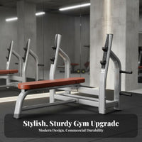 Commercial Quality Bench Press Rack High Load Capacity Weight Bench with Plate Storage Heavy Duty Weight Lifting Rack with Plate Holders Safe and Stable for Weightlifters, Bodybuilders, Home Gym, Fitness Studio