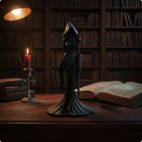 Handmade Dark Lady Figurine Detailed Design Dark Fantasy Sculpture Unique Gift Home Decor Handmade Details for Collectors