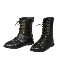 Dark Low-Cut Doll Boots Handmade Doll Boots Fine Details Miniature Footwear