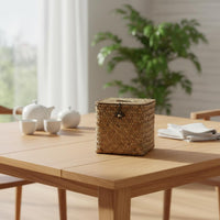 Seagrass Napkin Box Woven Tissue Box Rustic Tissue Holder for Restaurant, Hotel, Desktop