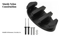 Black Boat Tether Base Textured Nylon Clamping Base Matte Finish