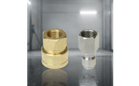 2 Pieces 3/8 Inch Female Coupler Brass Quick Coupler with Plug Quick Connect Fittings Compact Hose Adapter Set for Car Detailers