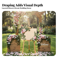 2 Pieces Wedding Arch Flower Kit Long-Lasting Artificial Flower Swag Set Artificial Flower Swag Set Long-Lasting