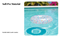 Long-Lasting PVC Inflatable Swim Float Colorful Pattern Patterned Pool Tube Leak-Proof Valve Inflatable Pool Tube Quick Inflation & Deflation for Teens, Adults, Beach, Vacation, Lake