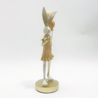 Cartoon Rabbit Holding Balloon Resin Craft Gift for Couples and Students