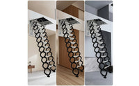 Retractable Attic Ladder Space-Saving Attic Ladder with Anti-Slip Steps Heavy-Duty Foldable Loft Steps for Homeowners, Mezzanine