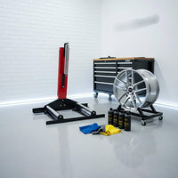 Labor-Saving Rolling Wheel Stand Easy to Clean Wheel Cleaning Stand Professional Grade Tire Wash Rack Heavy Duty for Mechanics, Garage