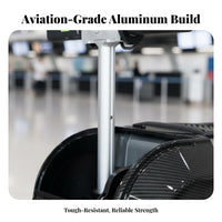 High Load Capacity Rideable Electric Suitcase Airport Security-Approved Smart Lock Rideable Luggage USB Charging Port Travel Gear Removable Battery for Frequent Flyers, Business Professionals, Tech Enthusiasts, Airport, Train Station, Convention Center