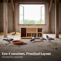 Pigeon Breeding Box Removable Divider Wooden Pigeon Cage Sturdy and Solid Lumber Fowl Hutch