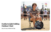 Portable Folding Stool Aluminum Alloy Frame Portable Camping Stool Quick Setup Foldable Compact Seat for Music Festival Goers, Hikers, Queuing