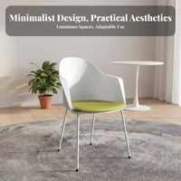 5 Pieces Space-Saving 4-Seater Round Kitchen Suite Multi-Purpose Table and Chair Set Modern Design Dining Group Easy to Clean for Apartment Dwellers, Small Business Owners, Homeowners, Reception Area, Office, Cafe, morning meal corner