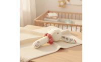 Baby Rattle Teether Toy Lightweight Rabbit Rattle with Bell Sensory Stuffed for Babies, Stroller, Crib