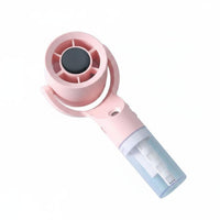 Fan with Water Spray Easy to Carry Handheld Fan with Water Reservoir Operated Portable Misting Humidifier for Commuters, Desk