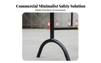 Movable Guardrail Stable Feet Heavy Duty Steel Barrier Sturdy Portable Steel Barrier for Road Work Areas, Public Events, Parking Lots