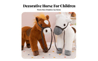 Soft Horse Toy Great Gift Standing Horse Soft Ie Horse Soft Toy PP Cotton Filling Stuffed Horse Doll Pretend Play for Home Decor