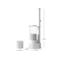 Disposable Toilet Brush Set Compact Toilet Cleaning System with Refills Cleaner Easy to Use Convenient for Bathroom, Home