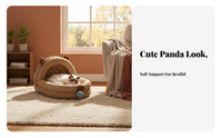 Bear Shape Furry Retreat Four-Season Use Bear Shaped Cat Bed Soft and Comfortable Semi-Enclosed Soft Pet House for Small Dog Owners