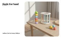 Early Learning Elastic Band Shape Sorter Hand-Eye Coordination Color Shape Sorting Cube Spatial Reasoning for Babies