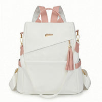 Backpack with Tassel Adjustable Backpack with Side Pockets Rucksack for Commuters, Students