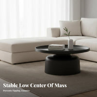 Modern Design Martini Side Table Minimalist Design Round Pedestal Table Small Footprint Home Furniture Versatile for Apartment Dwellers, Homeowners, Students, Living Room, Bedroom, Next to Sofa, Reading Nook
