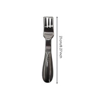 Watermelon Cutter Handheld Watermelon Fork Cutter 2-in-1 Fruit Cutter Rounded Grip Kitchen Tool Metal Finish