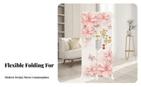 Foldable Folding Panel Screen Chinese Design 4-Panel Folding Screen Privacy Enhancing Room Divider Versatile Use for Lovers of Asian Decor, Apartment Dwellers, Homeowners, Entrance Hallway, Bedroom, Restaurant