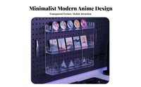 Acrylic Display Rack Wall Mounted Organizer Clear Shelf for Collectibles