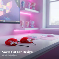 Cat Ear Headband Adorable Design Soft Cat Ears with Tinkler S Headband with Tinkler S and Ribbon S Cute Design Faux Kitty Ears