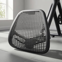 Fitness Bike Back Cushion Rounded Rectangular Mesh Back Cushion Dark Gray