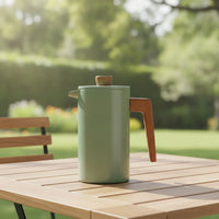 Plunger Pot with Wood Handle Coffee and Tea Press Pot for Office