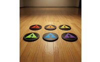 6 Pieces Numbered Basketball Footwork Mat Rubber Basketball Drill Disc Round Agility Marker Mat 30 Cm for Young Players, Positioning Exercises