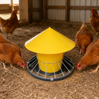 Automatic Chicken Feeder, 60cm Poultry Trough Feeder with 25 Ports, for Hens Chicks Ducks Quail