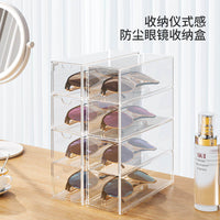 Transparent Dustproof Multi-Grid Acrylic Sunglasses Storage Display Box