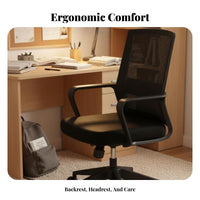 Height Adjustable Rolling Mesh spine-support Chair 360-Degree rotate Office Furniture Lumbar Support Ergonomic spine-supportrest for Students, Remote Workers, gaming enthusiasts, Dormitory, Study Room, Bedroom