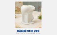 Easter Bunny Oval DIY Scented Plaster, Candle, Desktop Decor, Cute Bunny Design