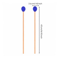 2 Pieces Marimba Mallet with Maple Handle Wooden Marimba Mallet Percussion for Students, Practice