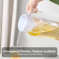 Restaurant Design Water Pitcher Food Grade Material Hot and Cold Water Carafe Hot Cold Beverage Jug for Restaurants, Taverns, Office, Parties